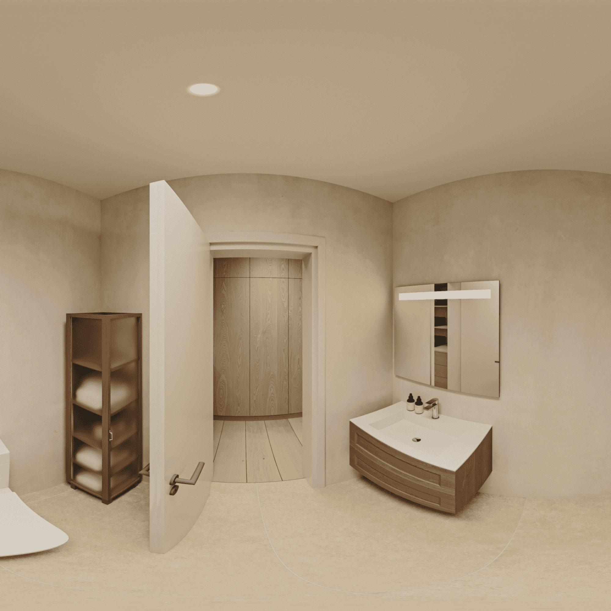 Render interior de la vivienda Los Portales en Arucas - Peboma